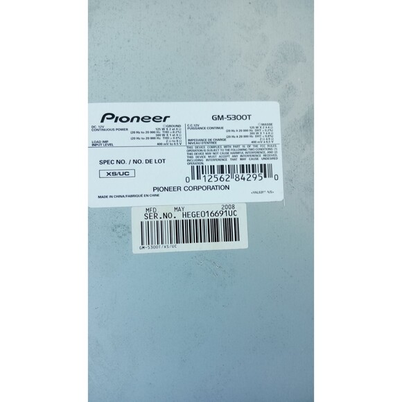 Pioneer GM-5300T 2-Channel Car Amplifier - Picture 5 of 5